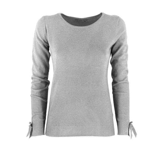 Immagine di AMO & ROMA - MAGLIA MANICA LUNGA LUREX FIOCCHI POLSI