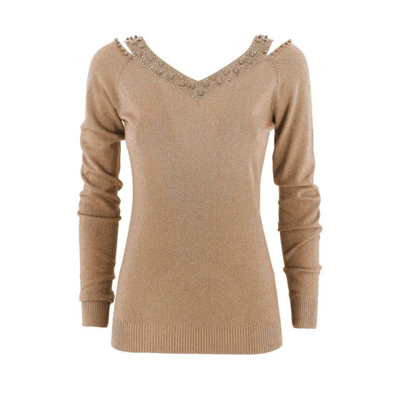 Immagine di AMO & ROMA - MAGLIA SCOLLO V LUREX