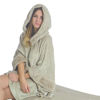 Immagine di FZ- Poncho morbidissimo con pon pon e cappuccio,  modello SOPHIE