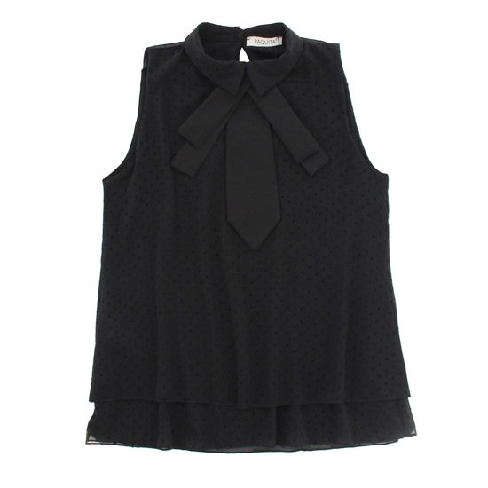 Immagine di PAQUITA - CAMICIA SMANICATA CON CRAVATTA E MOTIVO POIS