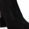 Immagine di LAURA BIAGIOTTI - Tronchetto con strass neri sul davanti e tacco bimateriale, tacco 9CM