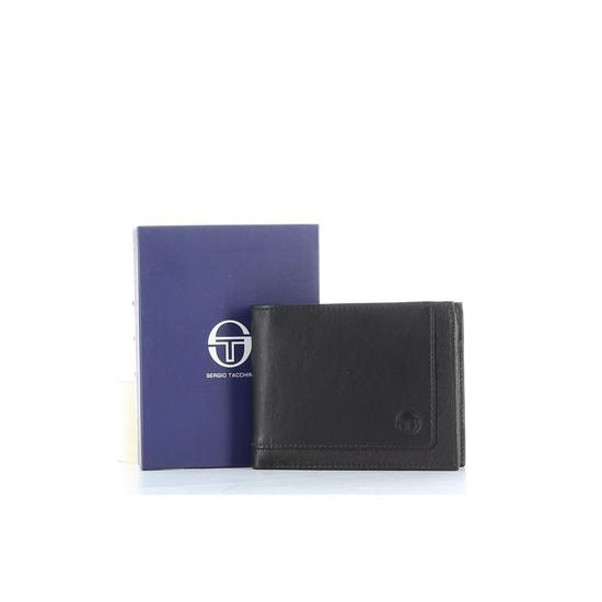 Immagine di SERGIO TACCHINI - Portafoglio in VERA PELLE con doppio scomparto banconote e tasca portaspicci