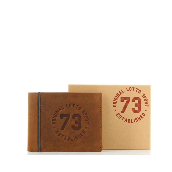 Immagine di LOTTO - Portafoglio in VERA PELLE con doppio scomparto banconote e tasca portaspicci