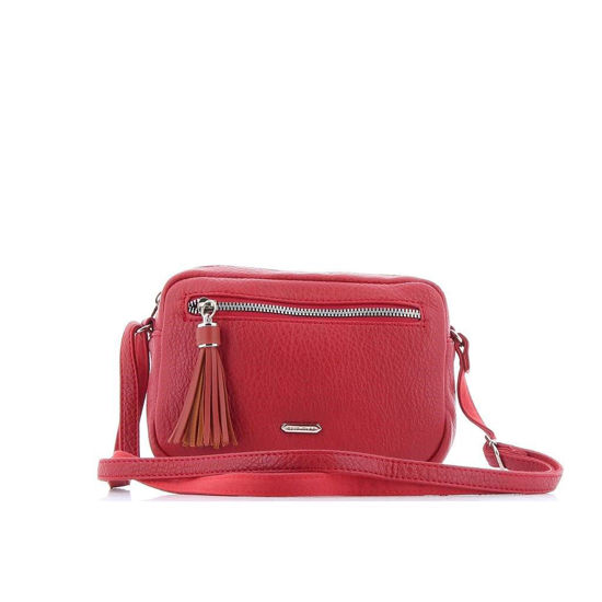 Immagine di DAVID JONES - Tracolla con zip orizzontale frontale e pennacchio a frange