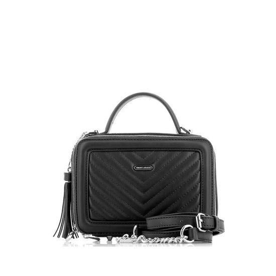 Immagine di DAVID JONES - Borsa a mano trapuntata con pennacchio a frange e tracolla rimovibile