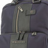 Immagine di PIQUADRO - Zaino porta computer 15,6'' in tessuto impermeabile e inserti in VERA PELLE, con tasche laterali porta bottiglia e ombrello