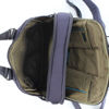 Immagine di PIQUADRO - Zaino porta computer 15,6'' in tessuto impermeabile e inserti in VERA PELLE, con tasche laterali porta bottiglia e ombrello