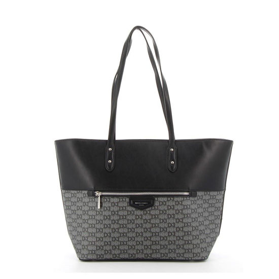 Immagine di DAVID JONES - Borsa shopping con zip orizzontale frontale