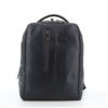 Immagine di PIQUADRO - Zaino porta computer 15,6" in VERA PELLE con zip frontale verticale e tasca laterale porta ombrello/bottiglia