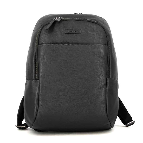 Immagine di PIQUADRO - Zaino porta computer e iPad in VERA PELLE con tasca frontale