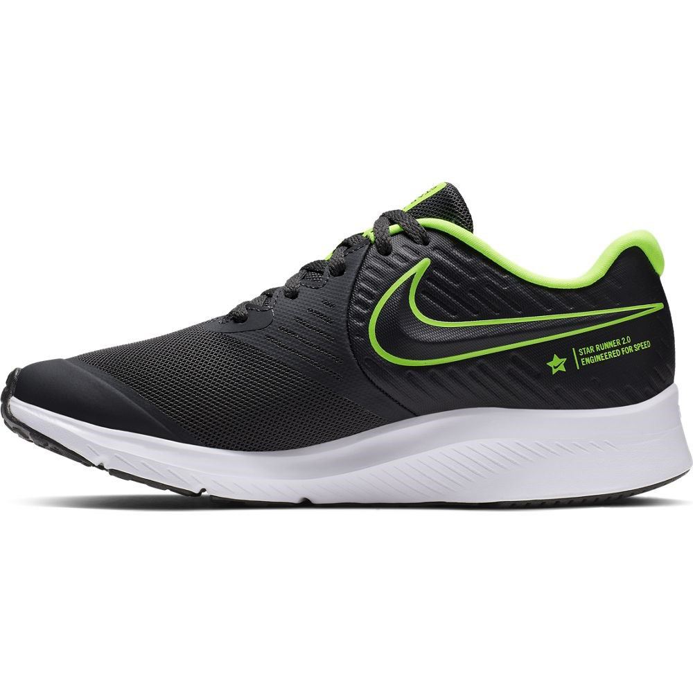 nike star runner grey green