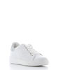 Immagine di SNEAKERS BASSA BIANCA, CON PATCH POSTERIORE GLITTER ARGENTO E LACCI FRONTALI