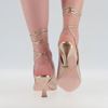 Immagine di MISS GLOBO - Décolleté glitterata slingback lace-up MADE IN ITALY,  tacco 7CM