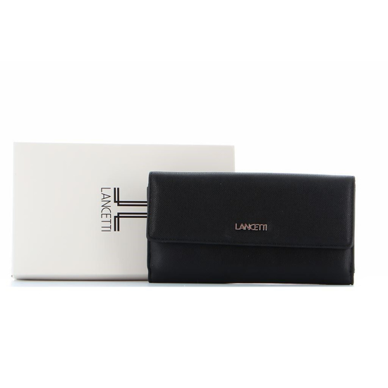 Immagine di LANCETTI - Portafoglio con patta e tasca posteriore porta carte di credito e banconote