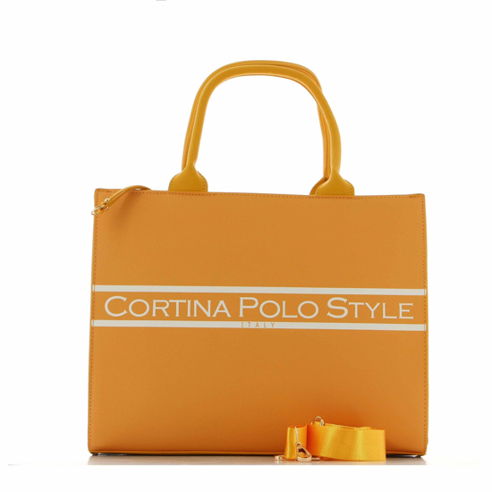 Immagine di CORTINA POLO STYLE - Borsa due manici con tracolla rimovibile e marchio a contrasto