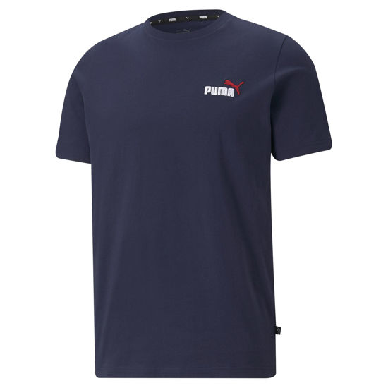 Immagine di PUMA - T-SHIRT MM ESS+ EMBROIDERY LOGO PEACOAT