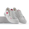 Immagine di LE DIVINE - Sneakers basse fantasia cuori con zip laterale e dettagli glitter