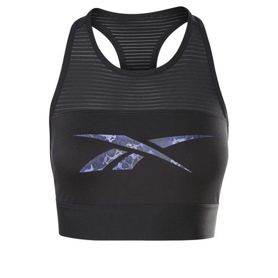 Immagine di REEBOK - TOP WOR MODERN SAFARI BRA BLACK-GREY