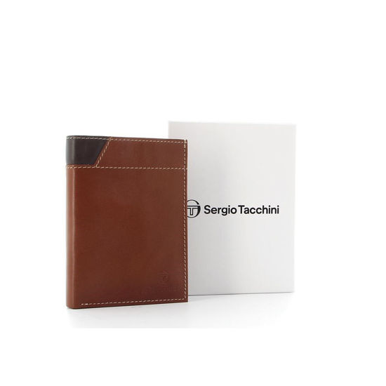 Immagine di SERGIO TACCHINI - Portafoglio in VERA PELLE con taschino porta spicci