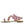 Immagine di MISS GLOBO - Sandalo infradito con applicazione fiori e cinturino diagonale