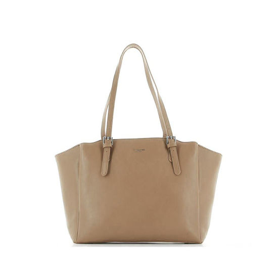 Immagine di DAVID JONES - Borsa shopping con fibbie sui manici e doppia tasca con calamita