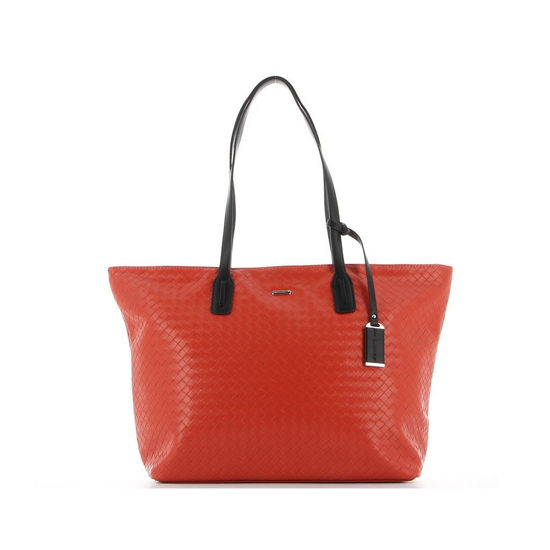 Immagine di DAVID JONES - Borsa shopping intrecciata a rombi con pendente