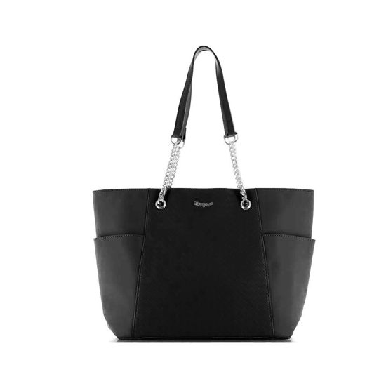 Immagine di DAVID JONES - Borsa shopping intrecciata con doppia tasca laterale e tasca zip posteriore