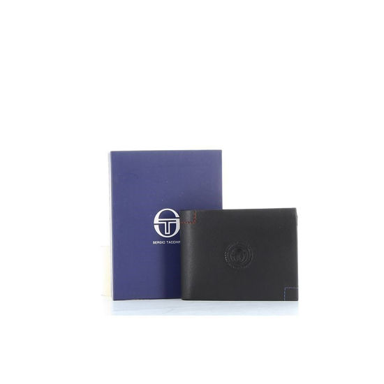 Immagine di SERGIO TACCHINI - Portafoglio in VERA PELLE con doppio scomparto banconote e tasca portaspicci