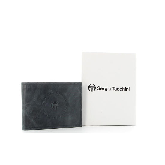 Immagine di SERGIO TACCHINI - Portafoglio in VERA PELLE con doppio scomparto banconote e tasca portaspicci