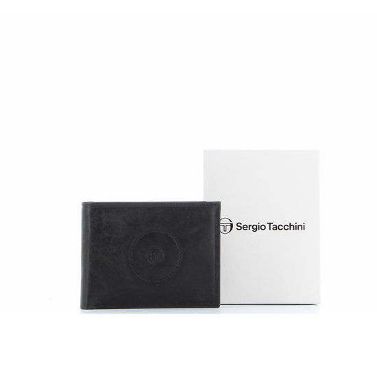 Immagine di SERGIO TACCHINI - Portafoglio in VERA PELLE con doppio scomparto banconote e tasca portaspicci