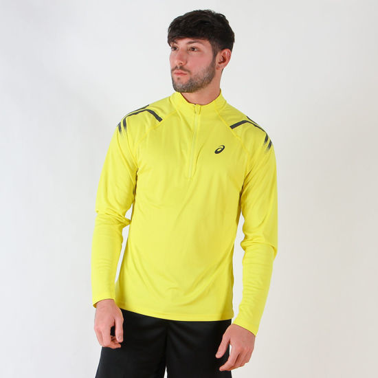 Immagine di T-SHIRT ML ICON LS 1/2 ZIP TOP LEMON-GRY