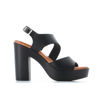 Immagine di AD+GUAPA - Sandalo con fascia diagonale e sottopiede in VERA PELLE, tacco 10,5CM