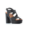 Immagine di AD+GUAPA - Sandalo con fascia diagonale e sottopiede in VERA PELLE, tacco 10,5CM