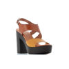 Immagine di AD+GUAPA - Sandalo con fascia diagonale e sottopiede in VERA PELLE, tacco 10,5CM