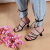 Immagine di PEPITA REI - Sandalo infradito lace up con punta quadrata, tacco a rocchetto 8CM