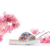 Immagine di DETTAGLI - Ciabatta con borchie e strass multicolor e sottopiede in VERA PELLE