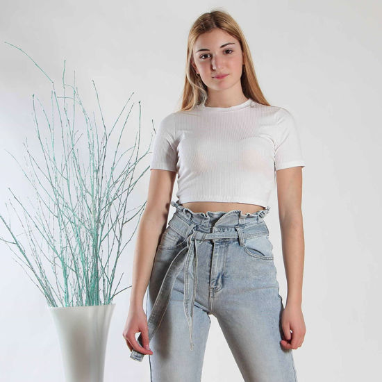 Immagine di BACHATA - CROP TOP COSTINA MANICA CORTA
