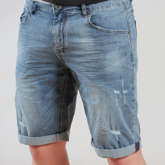 Immagine di BERMUDA JEANS 5 TASCHE MICROROTTURE