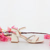Immagine di VANILLAPUNK - Sandalo con punta quadrata e cinturino diagonale con strass, tacco 5CM