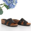 Immagine di VANILLA PUNK - Ciabatta platform fascia con strass, zeppa 5CM