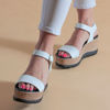 Immagine di MY JEWELS - Sandalo in VERA PELLE con zeppa 7,5CM