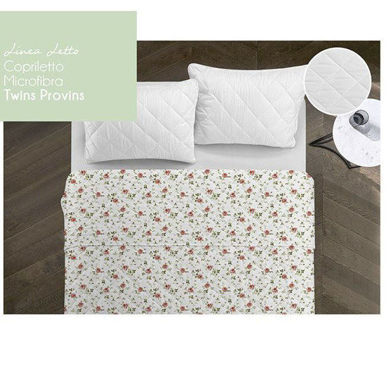 Immagine di  TWIN - MODELLO PROVINS Copriletto DUE PIAZZE fantasia rose, 250X255CM
