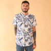 Immagine di BLUE LEMON - CAMICIA MANICA CORTA COREANA FANTASIA FOGLIE