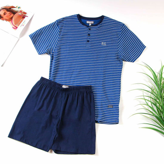 Immagine di NOTTELUNA - UOMO PIGIAMA MANICA CORTA RIGHE