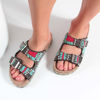 Immagine di MY JEWELS - Ciabatta platform con doppia fibbia e applicazione strass e pietre