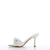 Immagine di MISS GLOBO - Sabot bianco con sottopiede in VERA PELLE e catena con pietre sulla fascia, tacco 8,5CM