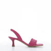 Immagine di MISS GLOBO - Sandalo fuxia con fascia intrecciata, tacco 6cm MADE IN ITALY