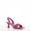 Immagine di MISS GLOBO - Sandalo fuxia con fascia intrecciata, tacco 6cm MADE IN ITALY