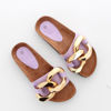 Immagine di FLYFOR - Ciabatta lilla platform con catena sulla fascia
