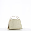 Immagine di DIVAS - Borsa glitter platino con due manici e tracolla rimovibile, MADE IN ITALY